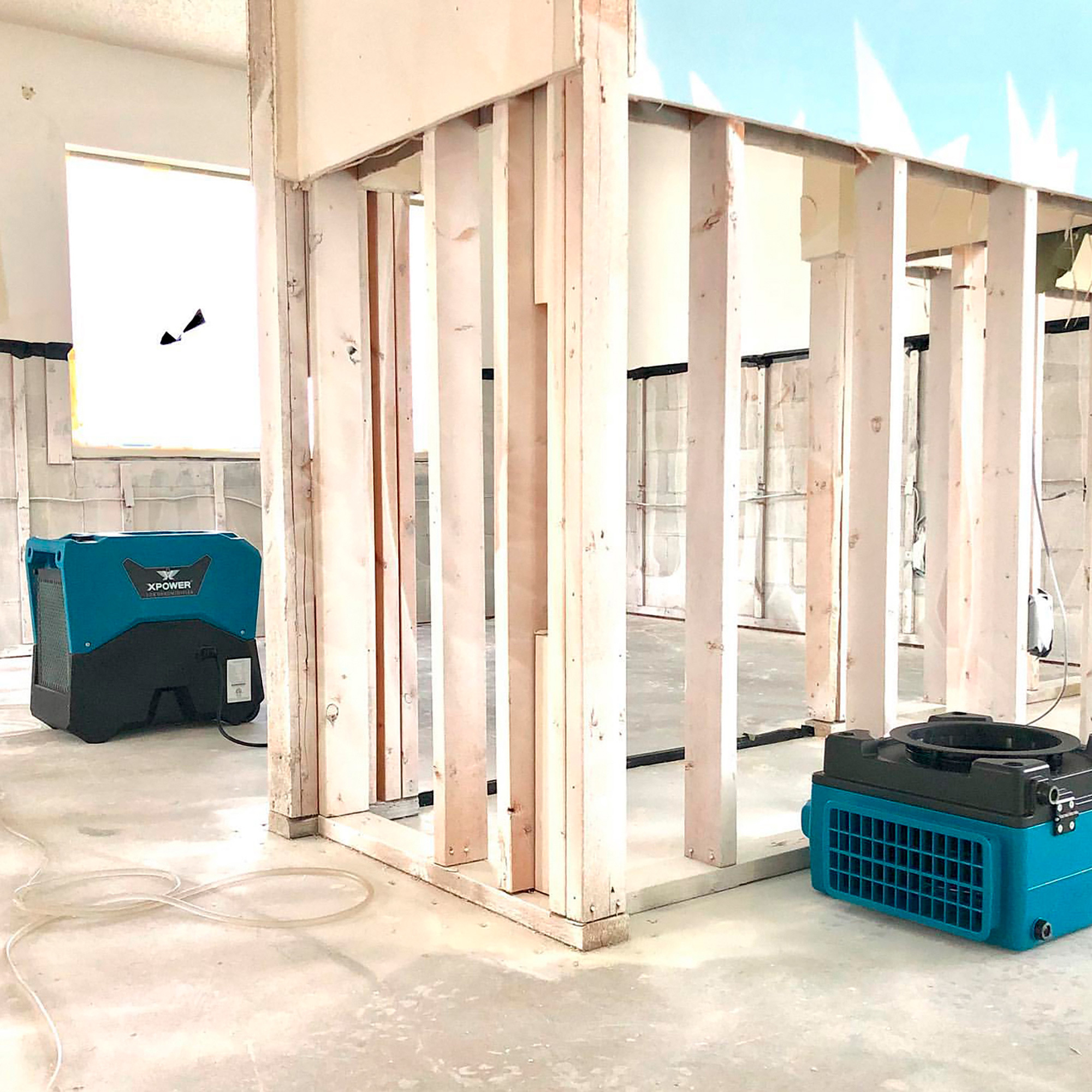Air Scrubber inside construction area